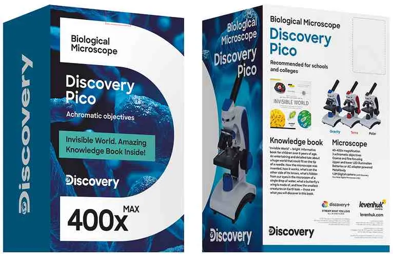 Mikroskop se vzdělávací publikací Discovery Pico Gravity