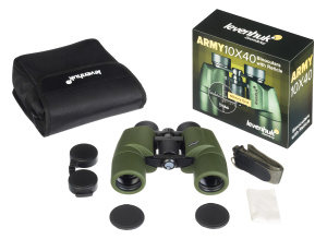 Binokulární dalekohled se zaměřovačem Levenhuk Army 10x40