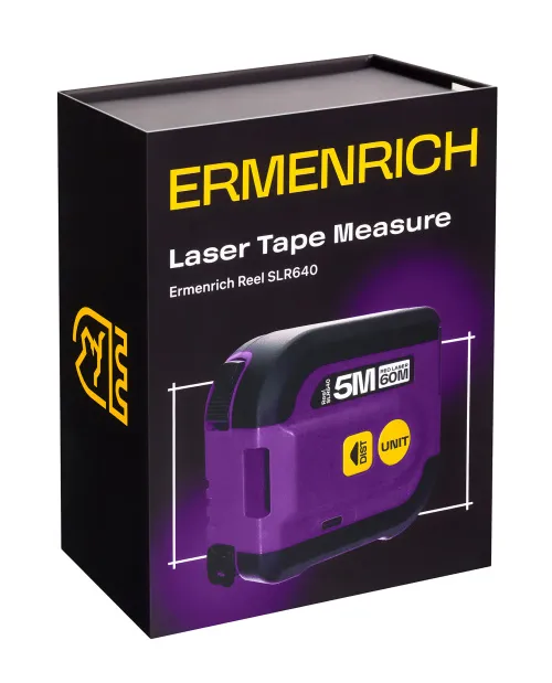 Laserový svinovací metr Ermenrich Reel SLR640 fialový
