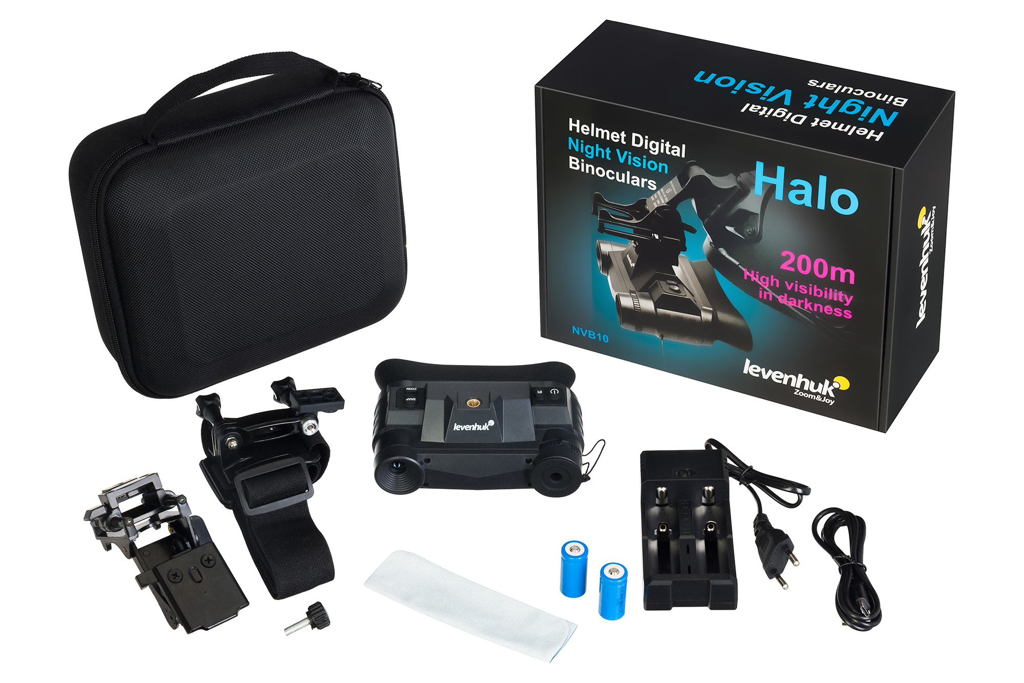 Digitální binokulární dalekohled s nočním viděním Levenhuk Halo NVB10 Helmet