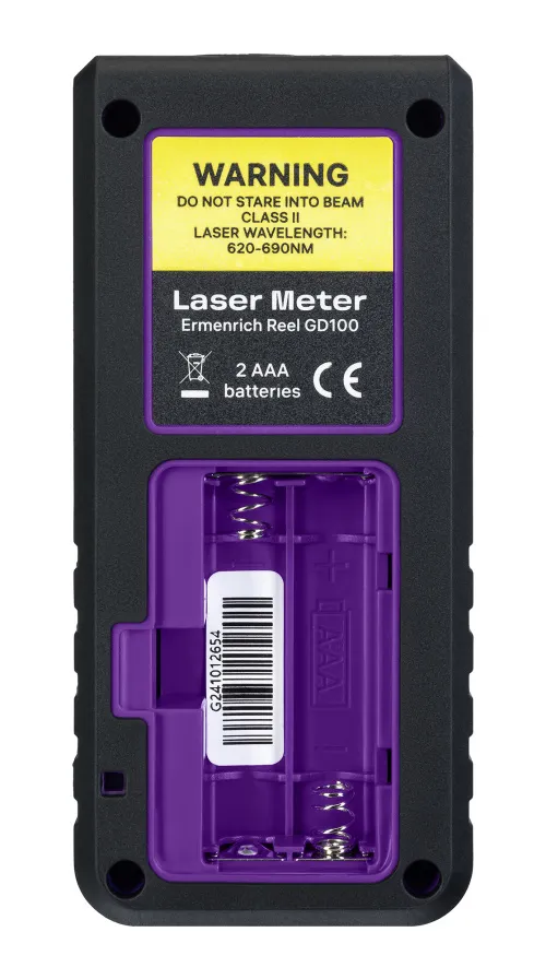 Laserový měřič Ermenrich Reel PLUS GD100 fialový