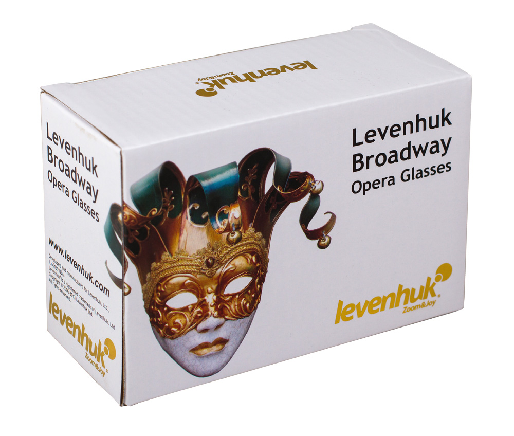 Divadelní kukátko Levenhuk Broadway 325F (černé, se svítilnou a řetízkem)