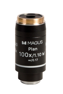 MAGUS 100x/1,10 Rovinný achromatický objektiv s vodní imerzí